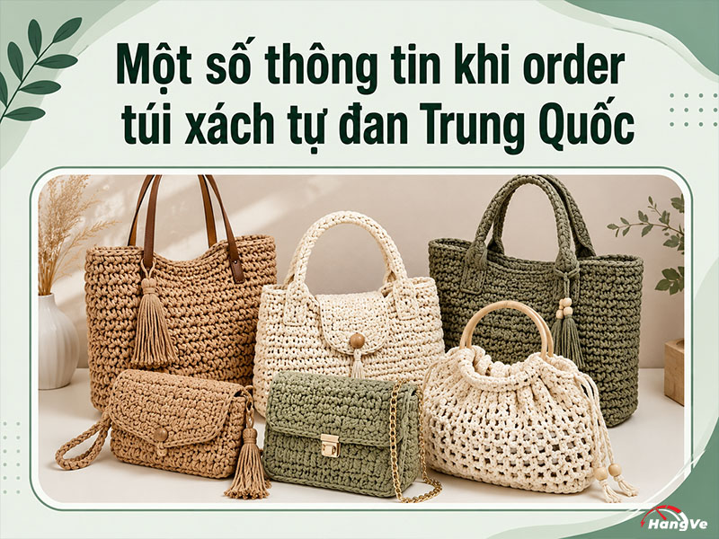 Một số thông tin khi order túi xách tự đan Trung Quốc