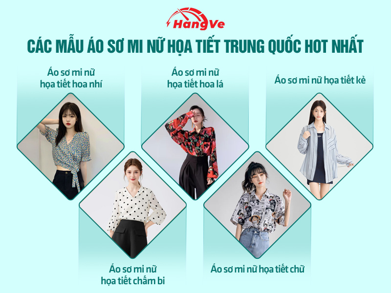 Áo sơ mi nữ họa tiết Trung Quốc