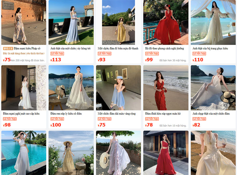 Nguồn đầm voan Trung Quốc bán trên 1688