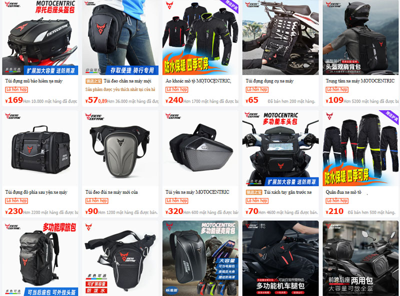 Gợi ý link shop bán đồ đi phượt Trung Quốc trên sàn TMĐT