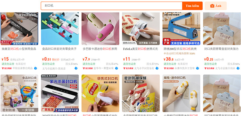 Link shop order máy hàn miệng túi Trung Quốc chất lượng