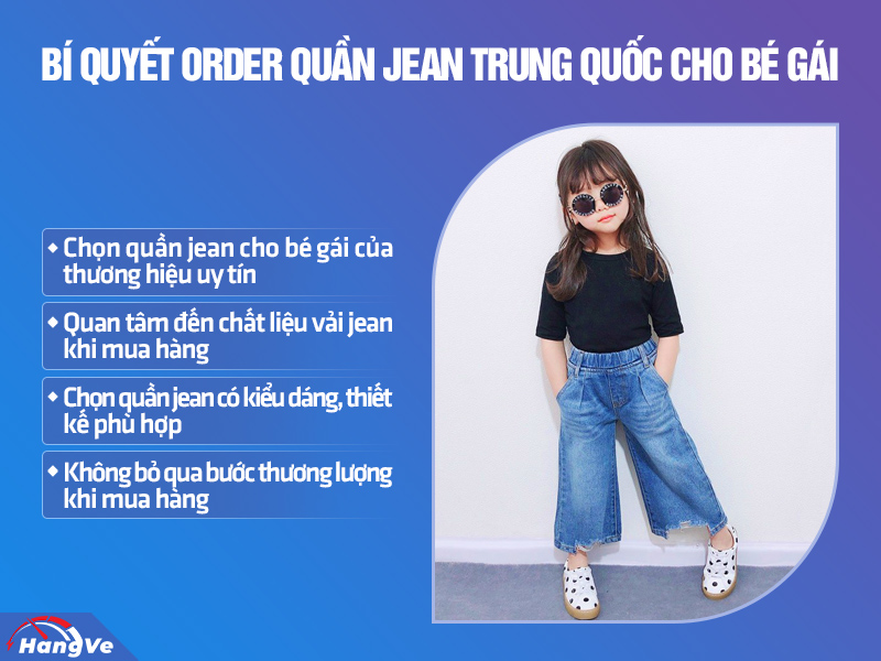 quần jean cho bé gái Trung Quốc