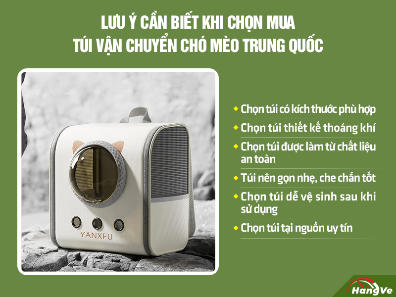 túi vận chuyển chó mèo Trung Quốc