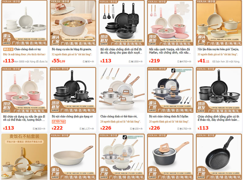 Link shop bán chảo đá nội địa Trung trên 1688