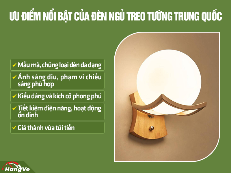 đèn ngủ treo tường Trung Quốc