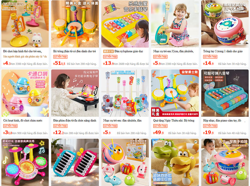 Link shop uy tín bán đồ chơi nhạc cụ Trung Quốc chất lượng