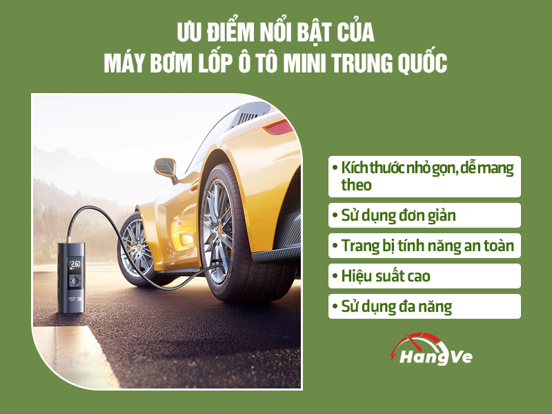 Máy bơm lốp ô tô mini Trung Quốc