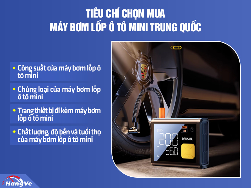 Máy bơm lốp ô tô mini Trung Quốc