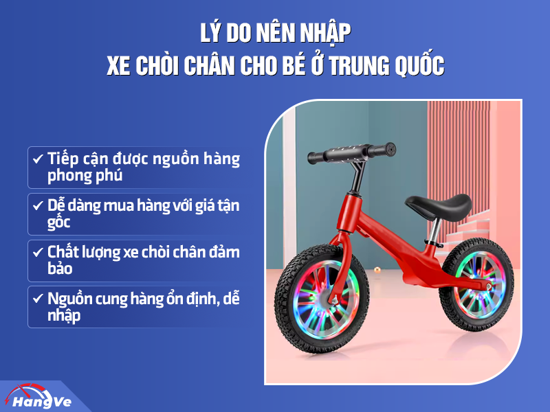 nhập xe chòi chân cho bé ở Trung Quốc