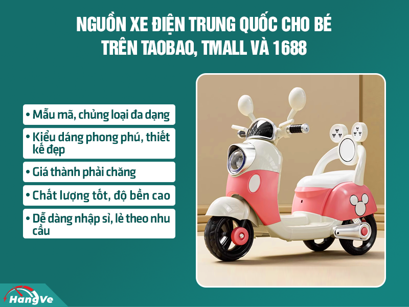 nhập xe điện cho bé ở Trung Quốc