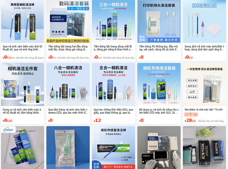 Link order bộ vệ sinh máy ảnh Trung Quốc chất lượng