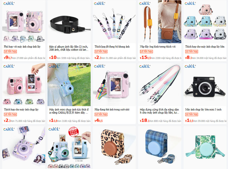 Link shop bán dây đeo máy ảnh nội địa Trung trên 1688