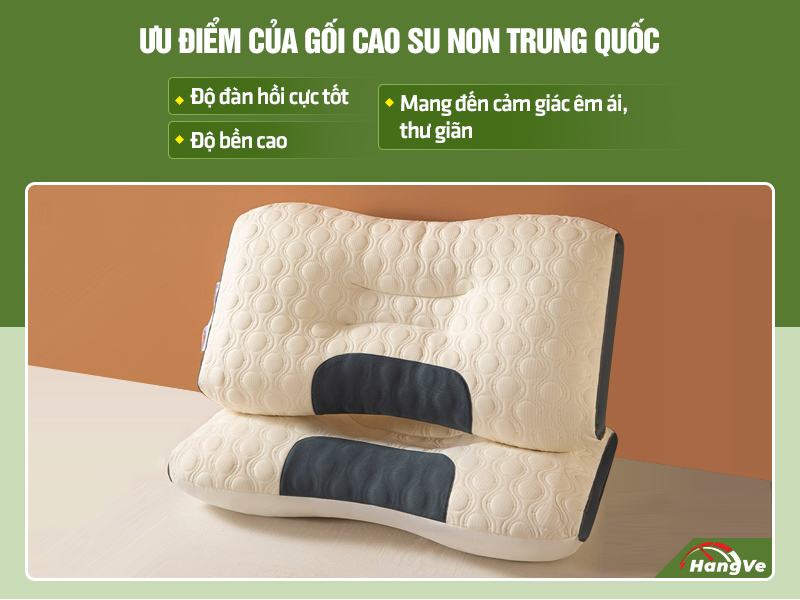 gối cao su non Trung Quốc