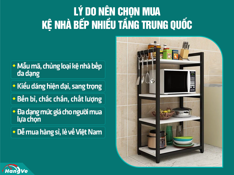 Kệ nhà bếp nhiều tầng Trung Quốc