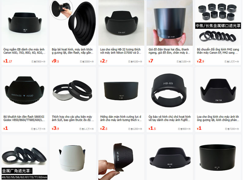 Link shop bán loa che nắng máy ảnh Trung Quốc chất lượng