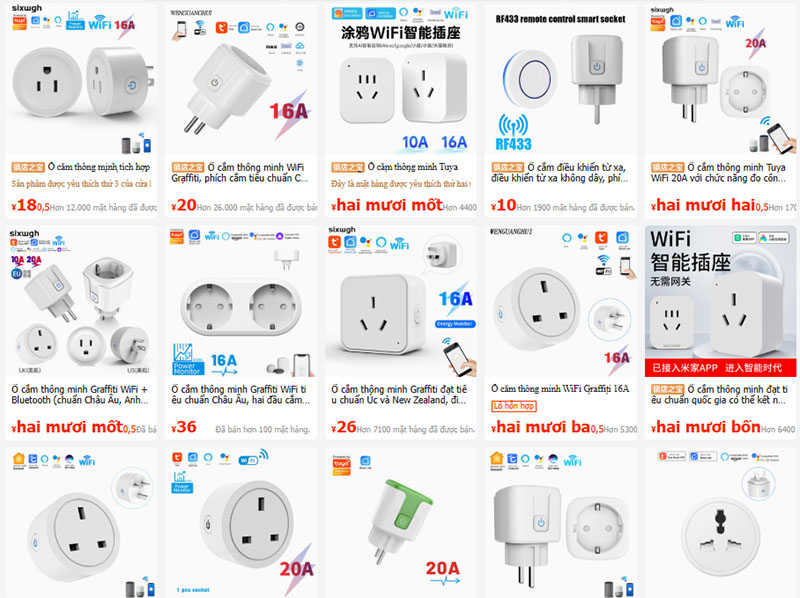 Link order ổ cắm điện thông minh nội địa Trung online