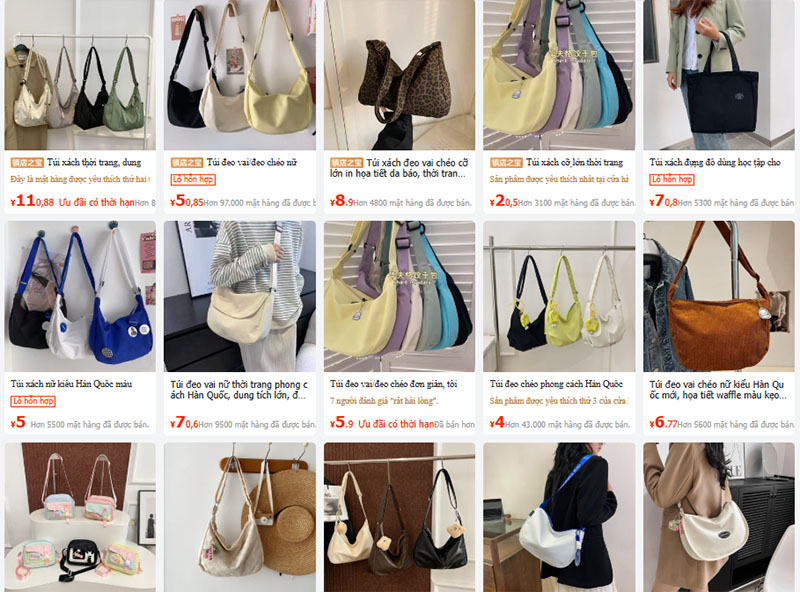 Link shop bán túi Crossbody nội địa Trung trên 1688