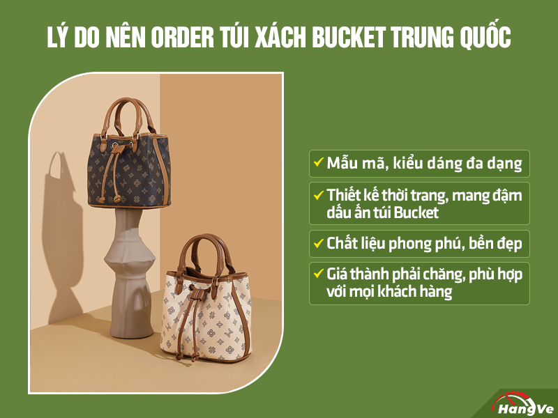 túi xách Bucket Trung Quốc