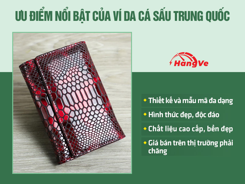 ví da cá sấu Trung Quốc