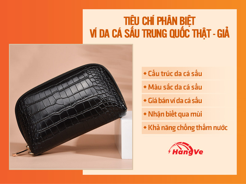 ví da cá sấu Trung Quốc