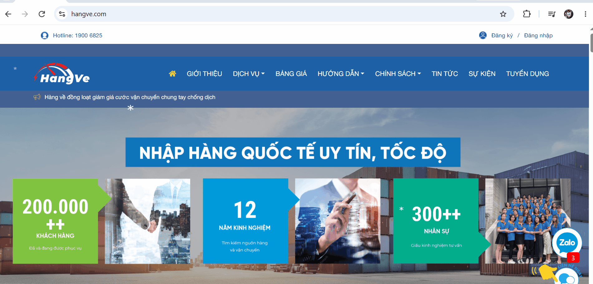 Truy cập vào hangve.com, bạn kéo đến mục cài đặt công cụ đặt hàng rồi click chọn tải xuống ngay