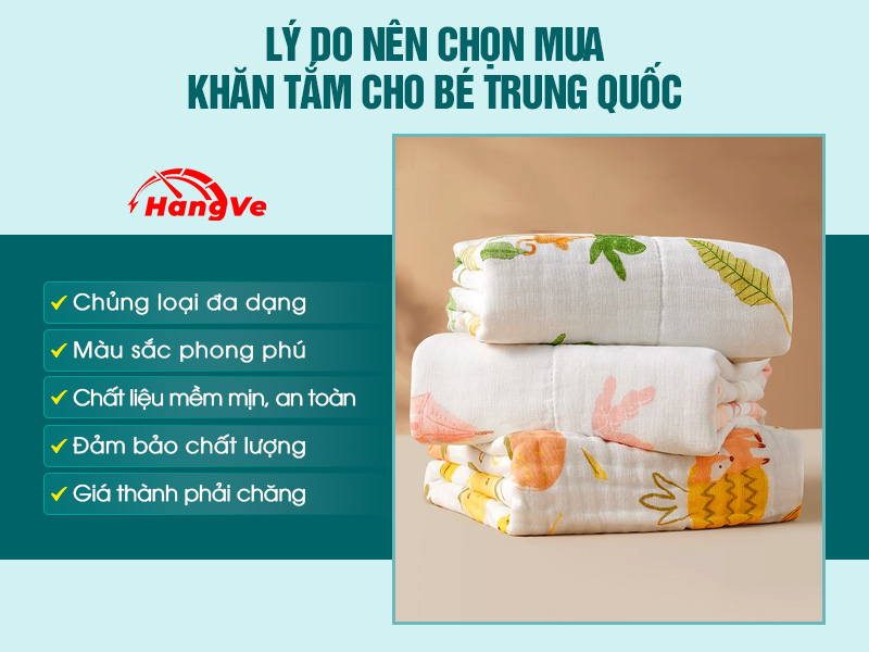 khăn tắm cho bé Trung Quốc