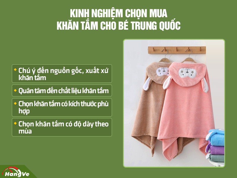 khăn tắm cho bé Trung Quốc