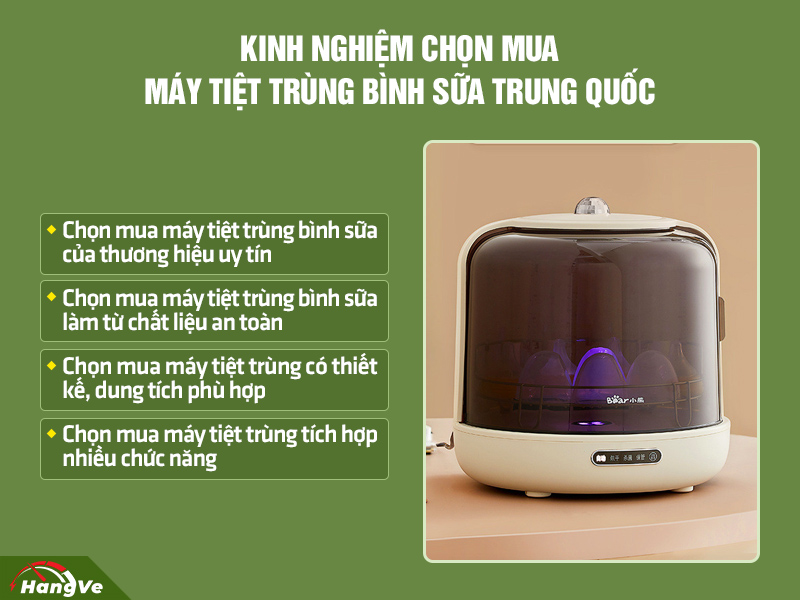 máy tiệt trùng bình sữa Trung Quốc