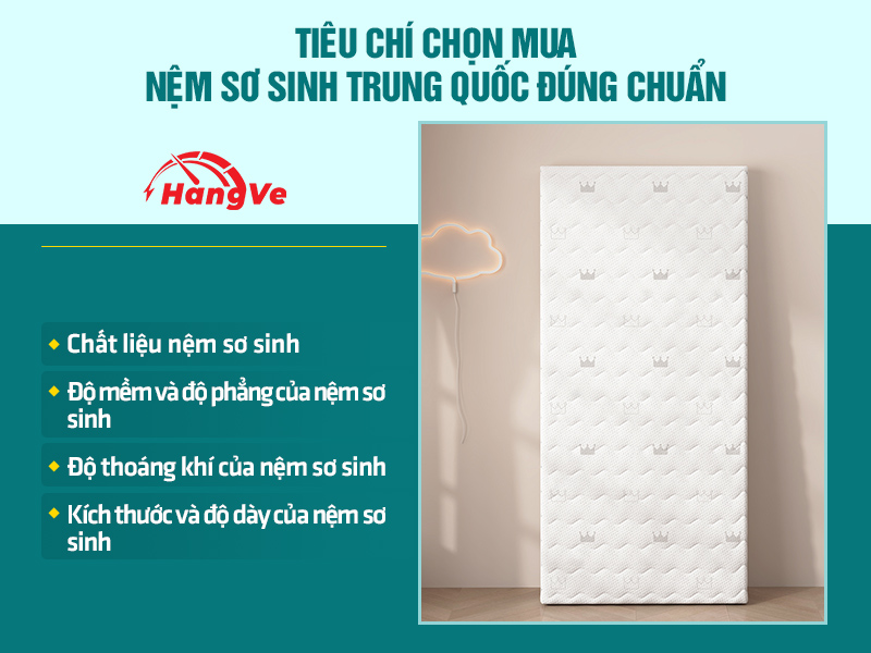 nệm sơ sinh Trung Quốc