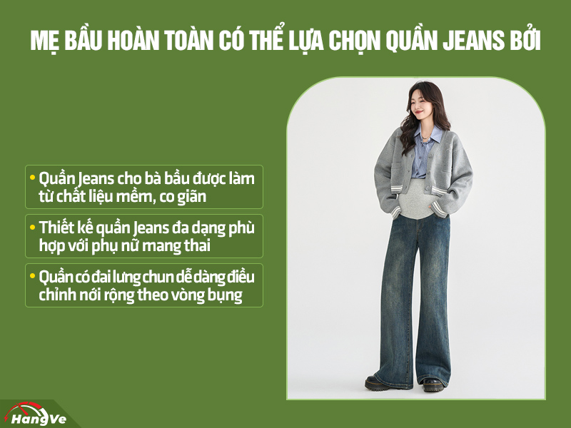 6 Lưu ý phải biết khi lựa chọn quần jeans mẹ bầu Trung Quốc