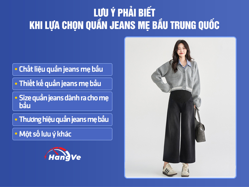 quần jeans mẹ bầu Trung Quốc