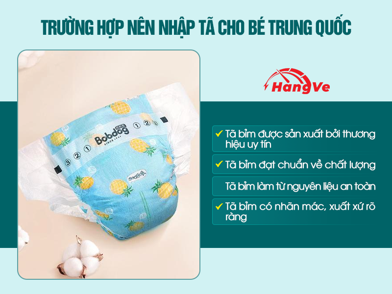 Nhập tã cho bé Trung Quốc về Việt Nam - Nên hay không nên?