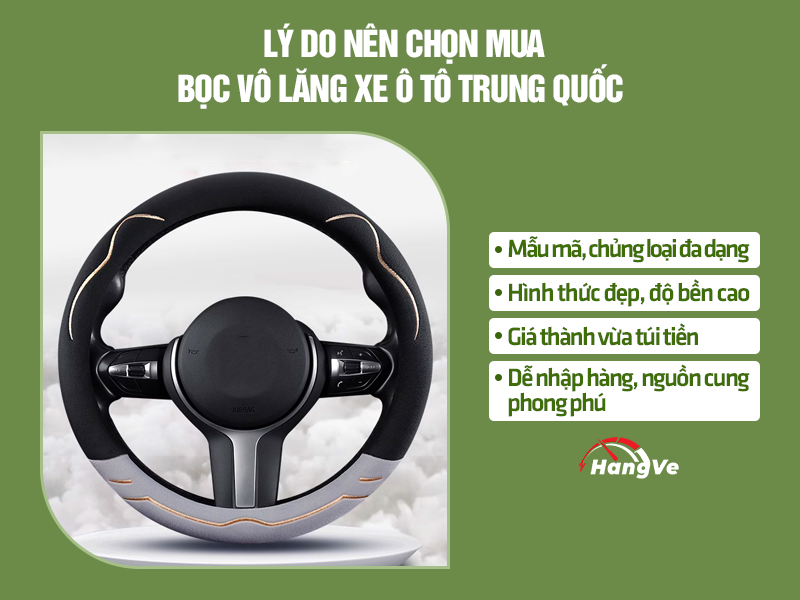 Bọc vô lăng xe ô tô Trung Quốc