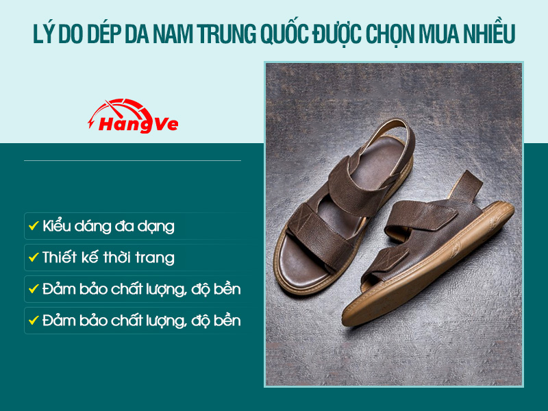 dép da nam Trung Quốc