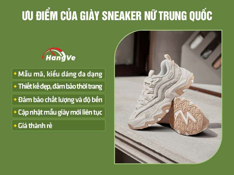 Bật mí link shop sỉ, lẻ giày sneaker nữ Trung Quốc chất lượng