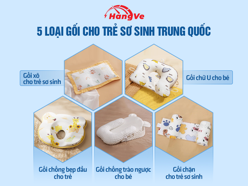 Top 5 loại gối cho trẻ sơ sinh Trung Quốc được chọn mua nhiều nhất