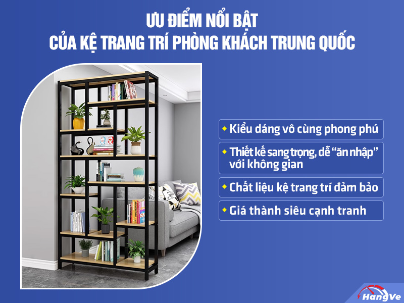 kệ trang trí phòng khách Trung Quốc