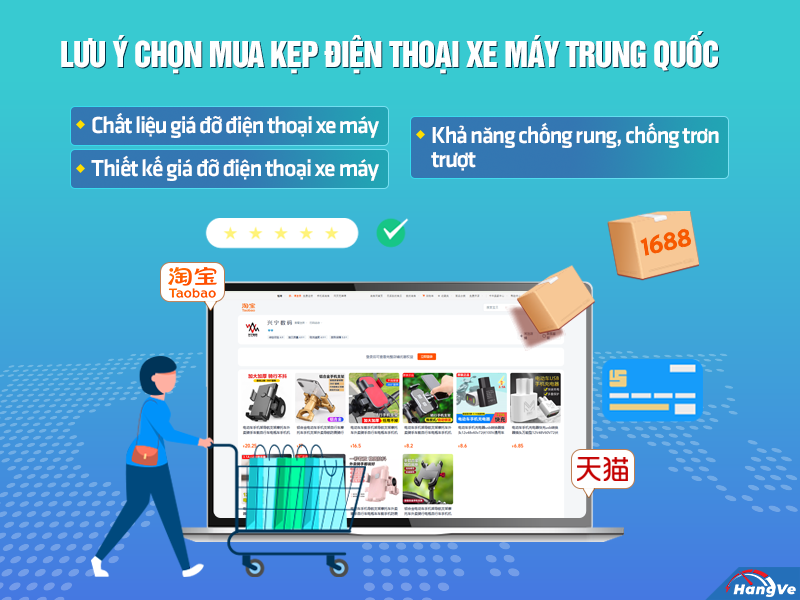 kẹp điện thoại xe máy Trung Quốc