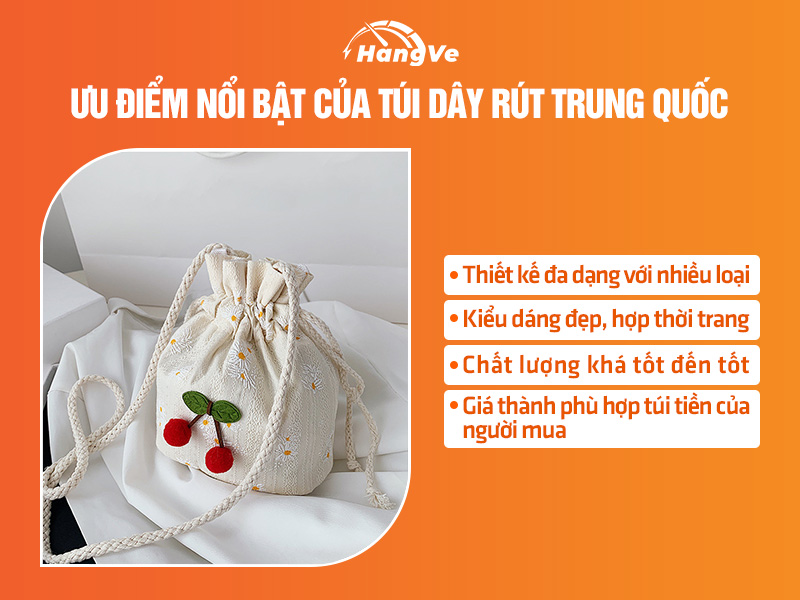 Bật mí nguồn nhập túi dây rút Trung Quốc - 90% cá nhân, chủ shop lựa chọn