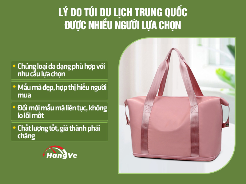 Túi du lịch Trung Quốc thu hút người mua với 4 ưu điểm ít ai ngờ đến