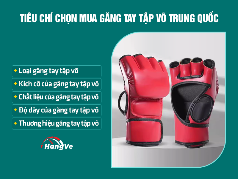 Ghim ngay 4 thông tin phải biết khi nhập găng tay tập võ Trung Quốc