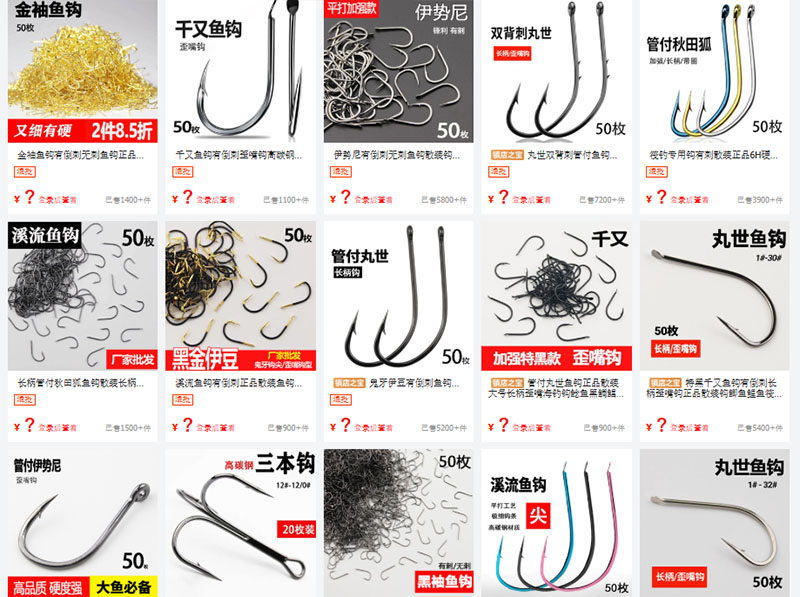 Gợi ý một số link nhập sỉ lưỡi câu cá trên TMĐT