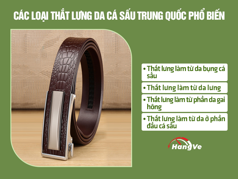 thắt lưng da cá sấu Trung Quốc