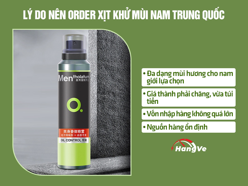 Order xịt khử mùi nam Trung Quốc qua đâu giá tốt, chất lượng?