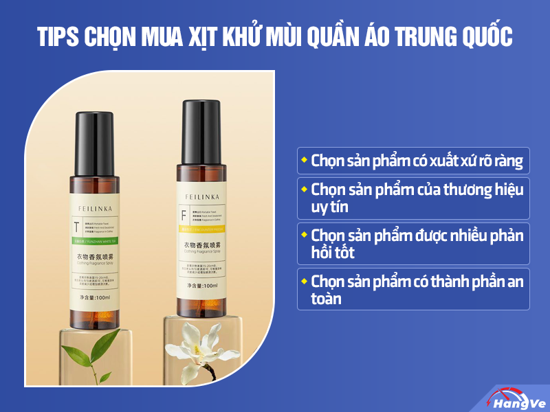 Tips chọn mua xịt khử mùi quần áo Trung Quốc đúng chuẩn cho bạn