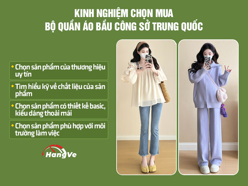 bộ quần áo bầu công sở Trung Quốc