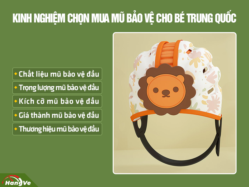 mũ bảo vệ cho bé Trung Quốc