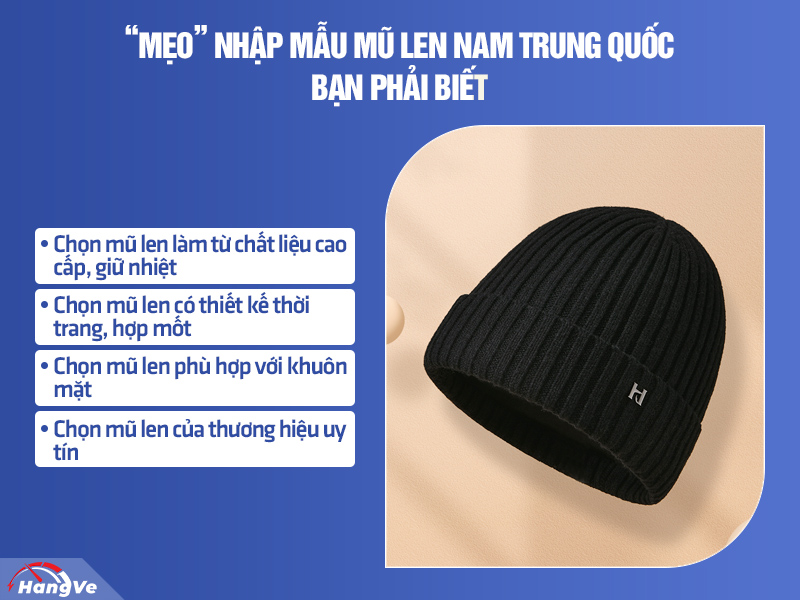 mũ len nam Trung Quốc