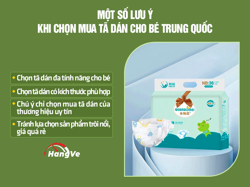 Tã dán cho bé Trung Quốc