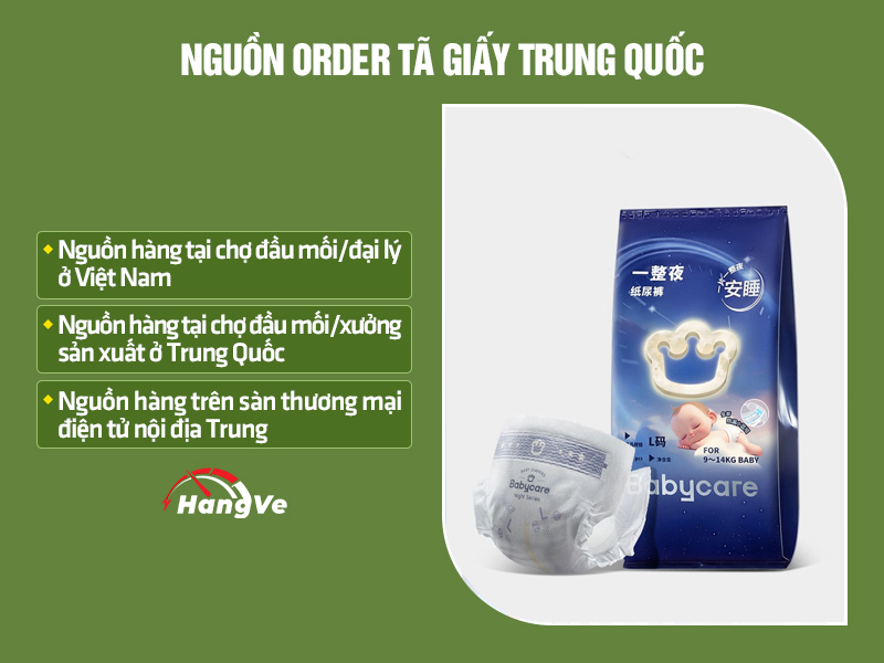 tã giấy cho bé Trung Quốc